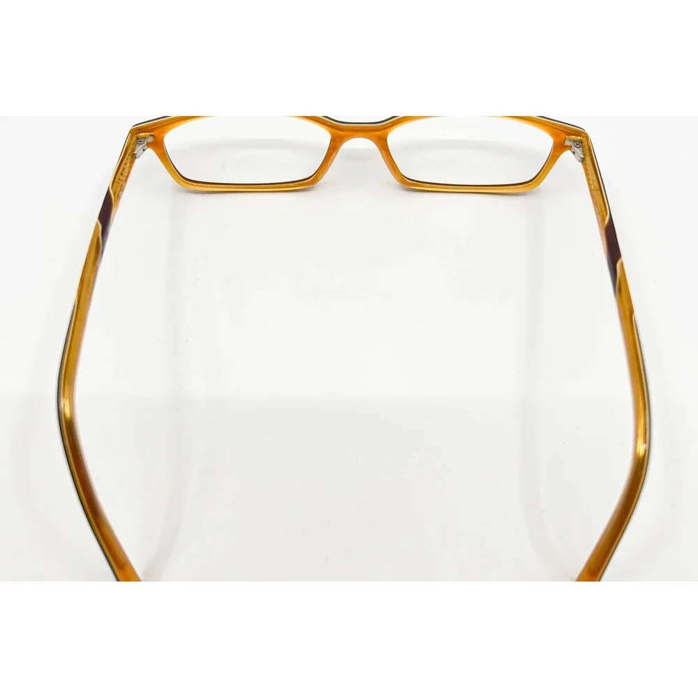 Legre Eyeglasses Women Brown Amber Rectangle LE-047 Japan 47-16-135